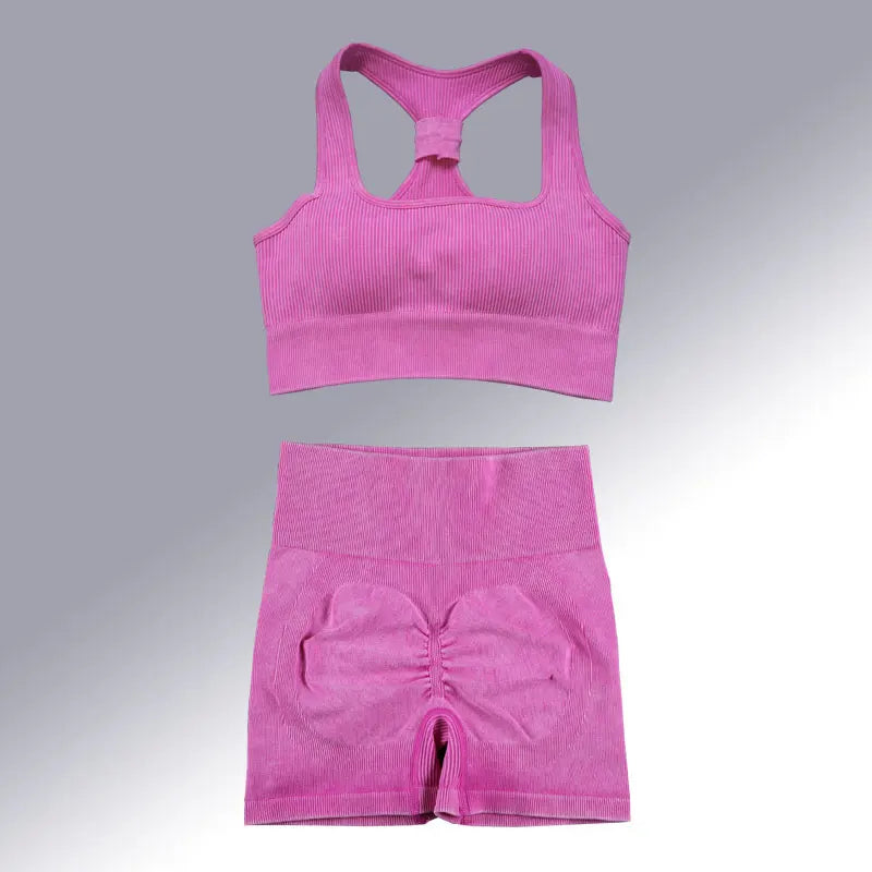 Yoga Suit High Waist Leggings Running Training Tights Sports Outfits Long Sleeve Crop Top Bra Seamless Fitenss Set Fitness Wear