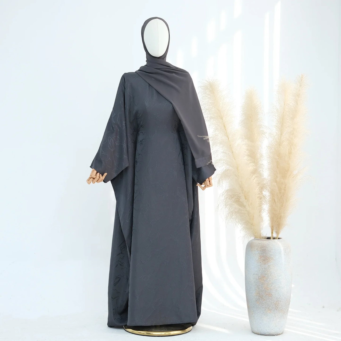 Luxury 2 Piece Muslim Outift Sets for Women Ramadan Dubai Hijab Abaya Dress Islamic Party Kaftan Robe Elegant Turkey Gown 2025