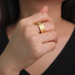 HIPEE Stainless Steel Islamic Rune Engraved Ring, Ayatul Kursi Ring, Muslim Arabic Prayer Religious Jewelry, Eid Gift