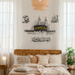 2pcs Kaaba in Mecca Allah Muhammad Scripture Wall Sticker Muslim Living Room Bedroom Room Home Decor Ramadan Gift Removable