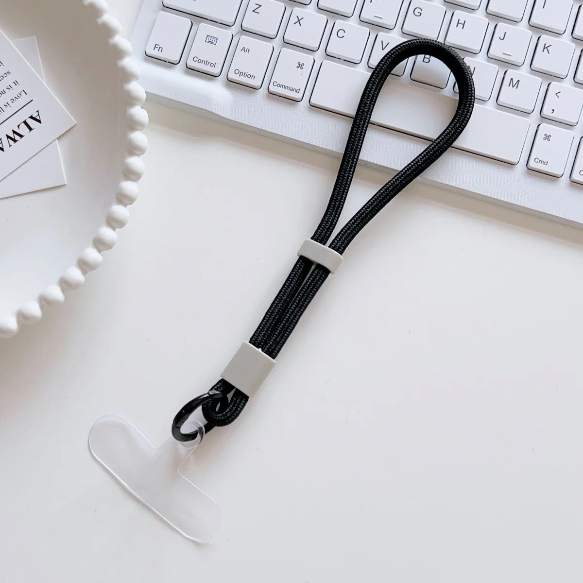 Universal Adjustable Mobile Phone Lanyard Short Wrist Strap with Self-locking Anti-drop Design Durable Polyester Phone Strap