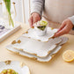 European Ceramic Phnom Penh Western-style Steak Plate Dining Room Characteristic Quadrilateral Tableware Household Dessert Plate