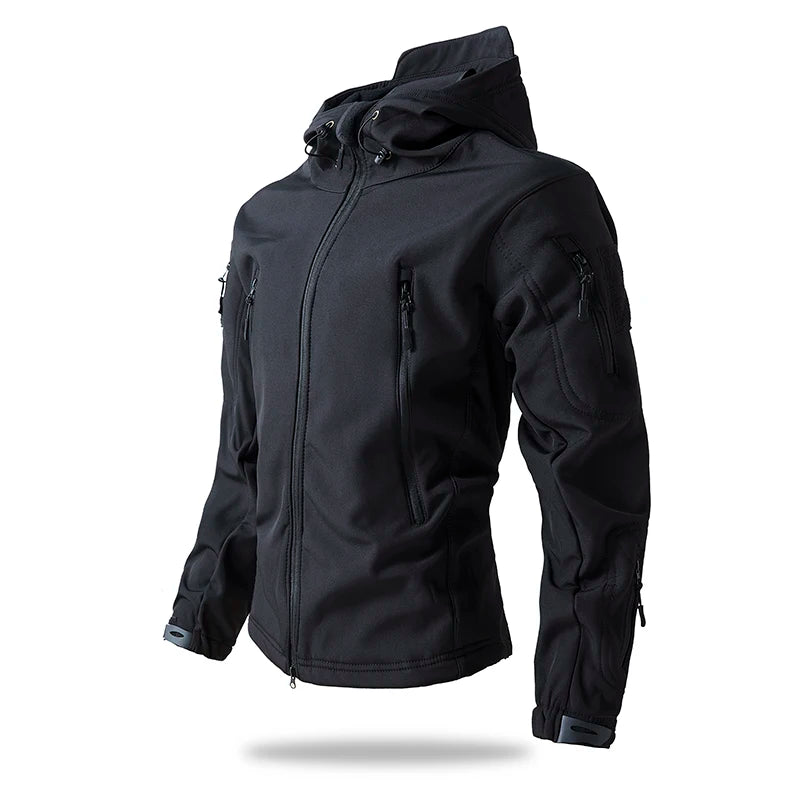 Lurker Shark Skin Soft Shell Tactical Jacket Men Waterproof Fleece Hooded Coat Hunt Clothes Autumn New Outdoor Camouflage Jacket