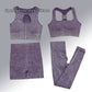 Yoga Suit High Waist Leggings Running Training Tights Sports Outfits Long Sleeve Crop Top Bra Seamless Fitenss Set Fitness Wear