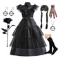 Girls Halloween Cosplay Costume Dress Movie Kids Gothic Dancing Vestidos Party Outfits Dress