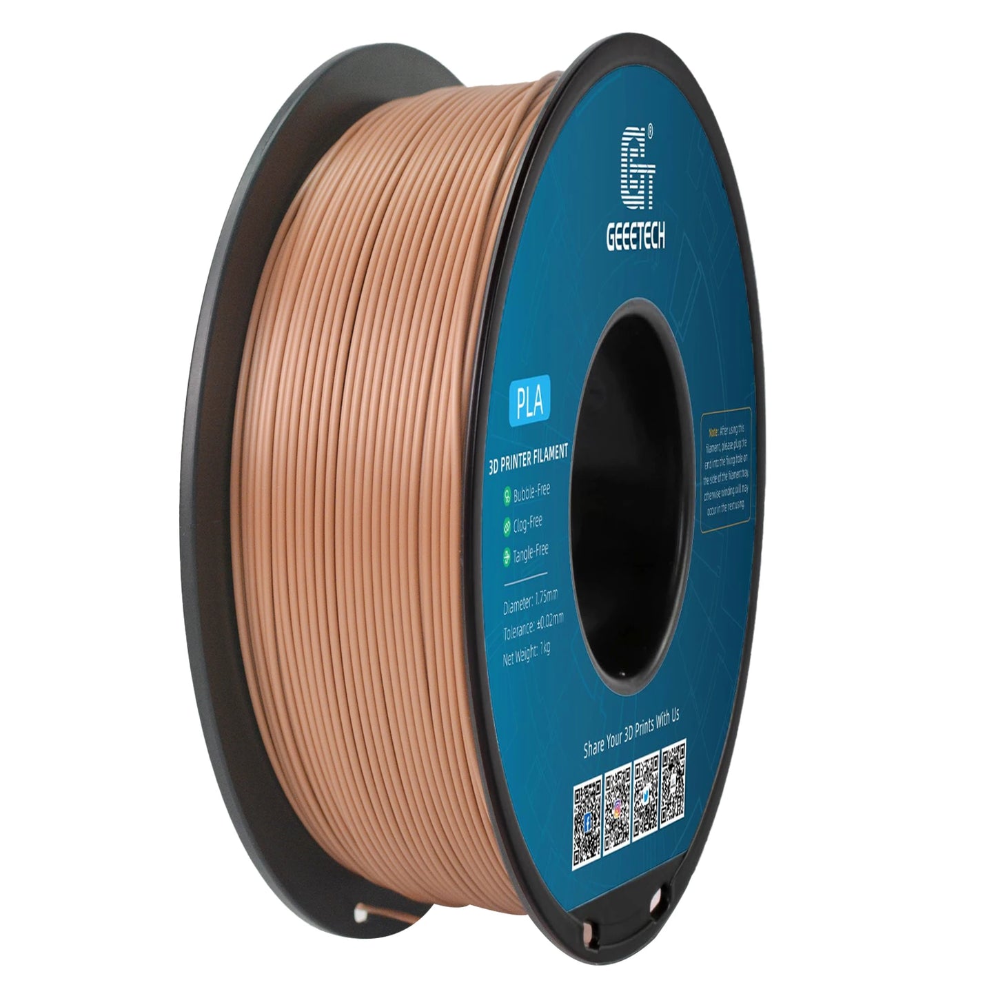 Geeetech 3d printer Filament PLA PETG Plastic 1kg 1.75mm,Tangle-Free, 3d printing wire materials, black, white, vacuum packaging