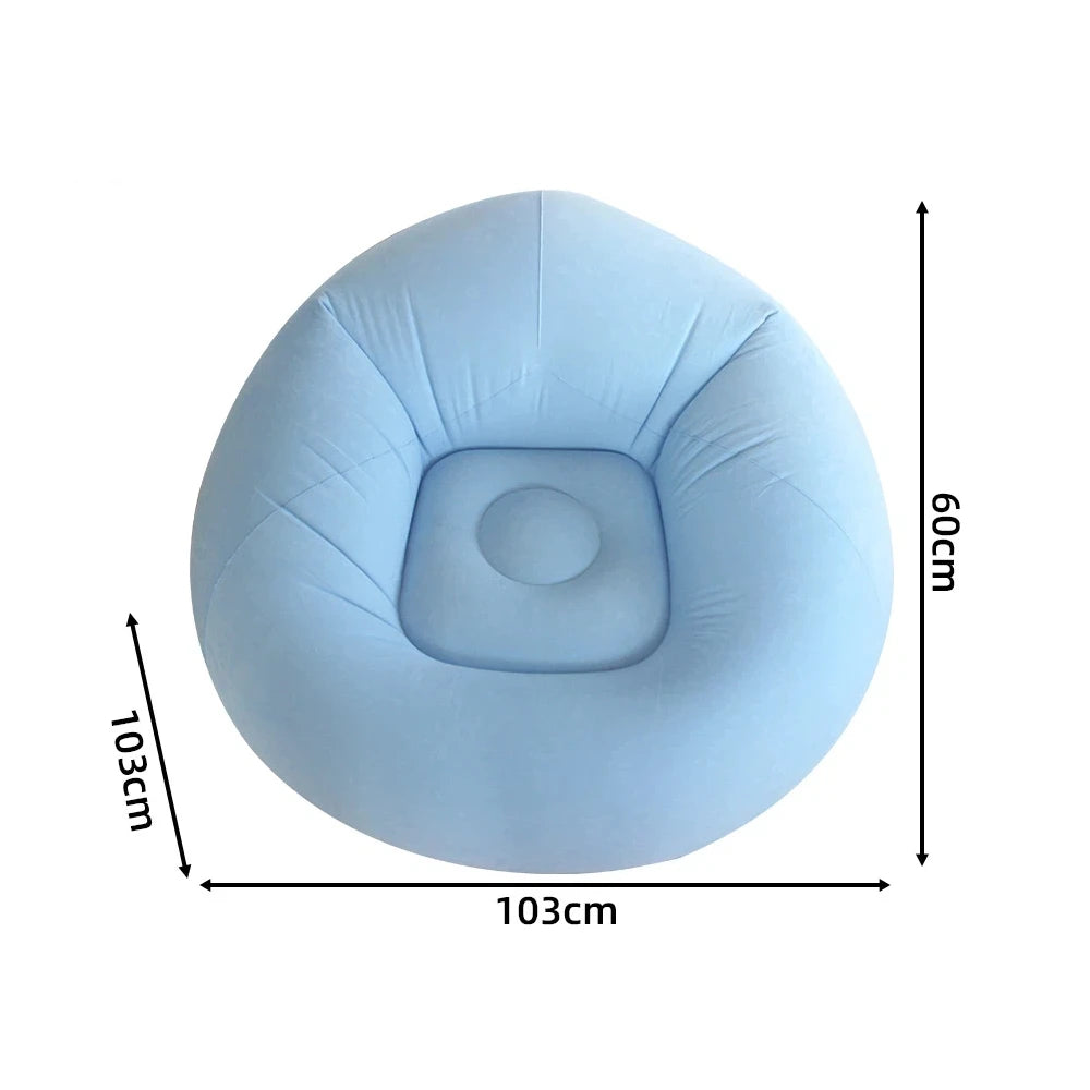 Inflatable Lazy Sofa Folding Portable Pvc Inflatable Air Chair for Living Room Outdoor Camping Convenient Beach Lounge Chair