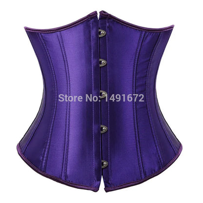 Sapubonva Corset Underbust Waist Cincher Workout Shape Body Belt Shapewear Corsets and Bustiers Lingerie Plus Size Women Gothic