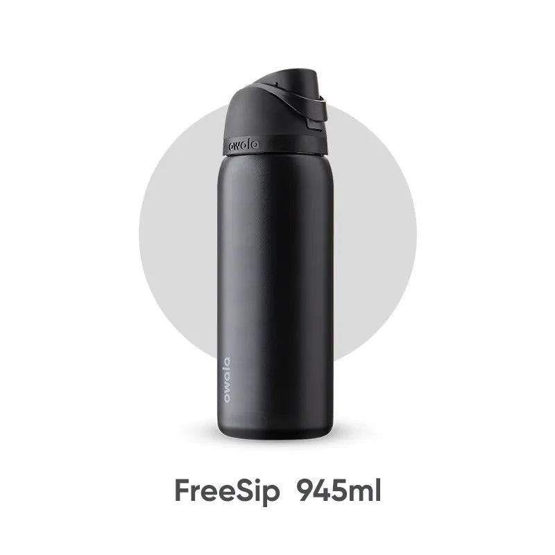 Owala Freesip insulated cup, straw, stainless steel insulated water cup, large capacity portable outdoor insulated kettle 32oz