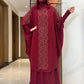 New Two Piece Set Solid Jilbab Prayer Muslim Abaya Set Women Prayer Garment Dress Hijab Long Khimar Skirt Sets Islamic Ramadan