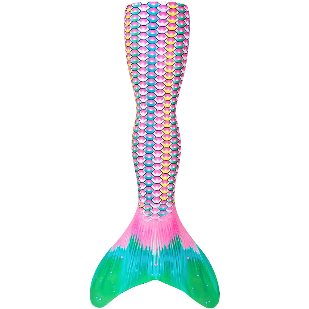Girls One-Piece Mermaid Tail Swimsuit, Cute Beach Bathing Suit, Children Performance Cosplay Costume, Kids Dress Up Clothes
