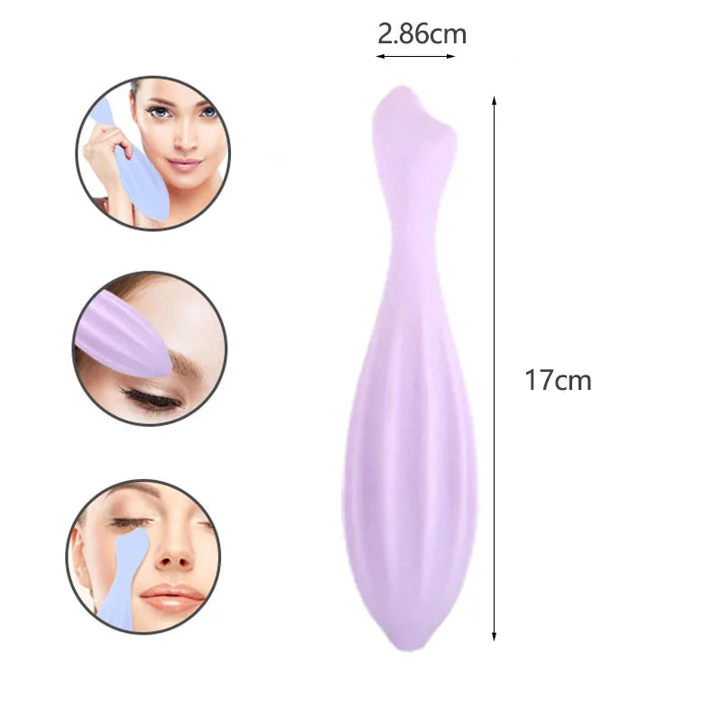 Alwafore Face Roller for Face and Eye Face Beauty Roller Tools Gua Sha Face Massage Silicone Face Roller Beauty Skin Care Tool