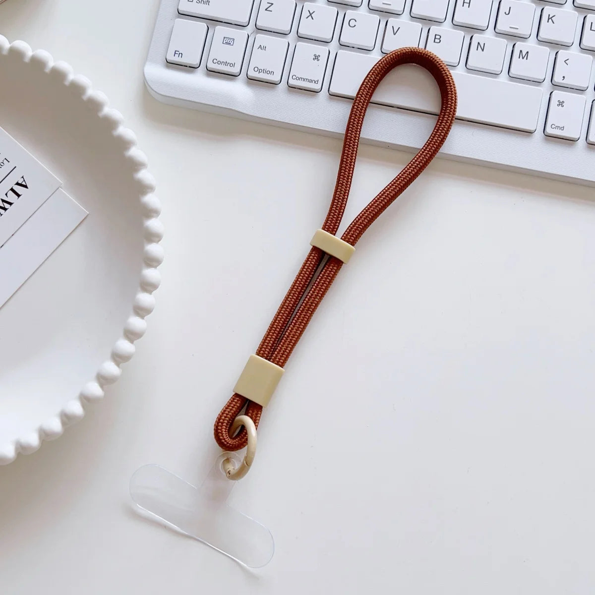 Universal Adjustable Mobile Phone Lanyard Short Wrist Strap with Self-locking Anti-drop Design Durable Polyester Phone Strap