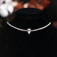 Certified Full Moissanite Riviera Tennis Necklace with Waterdrop Diamond Pendant for Women 925 Sterling Silver Adjustable Choker