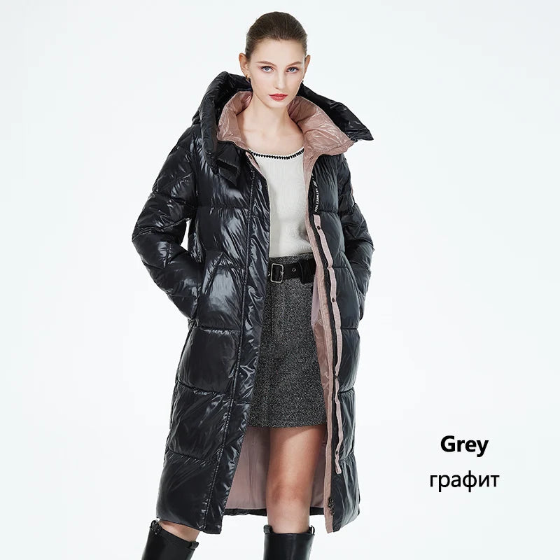 ICEbear 2023 Winter Fashionable Jacket Women's Hooded Warm Parkas Puffer Jackets Hight Quality Female Quilted Coat  GWD20155D