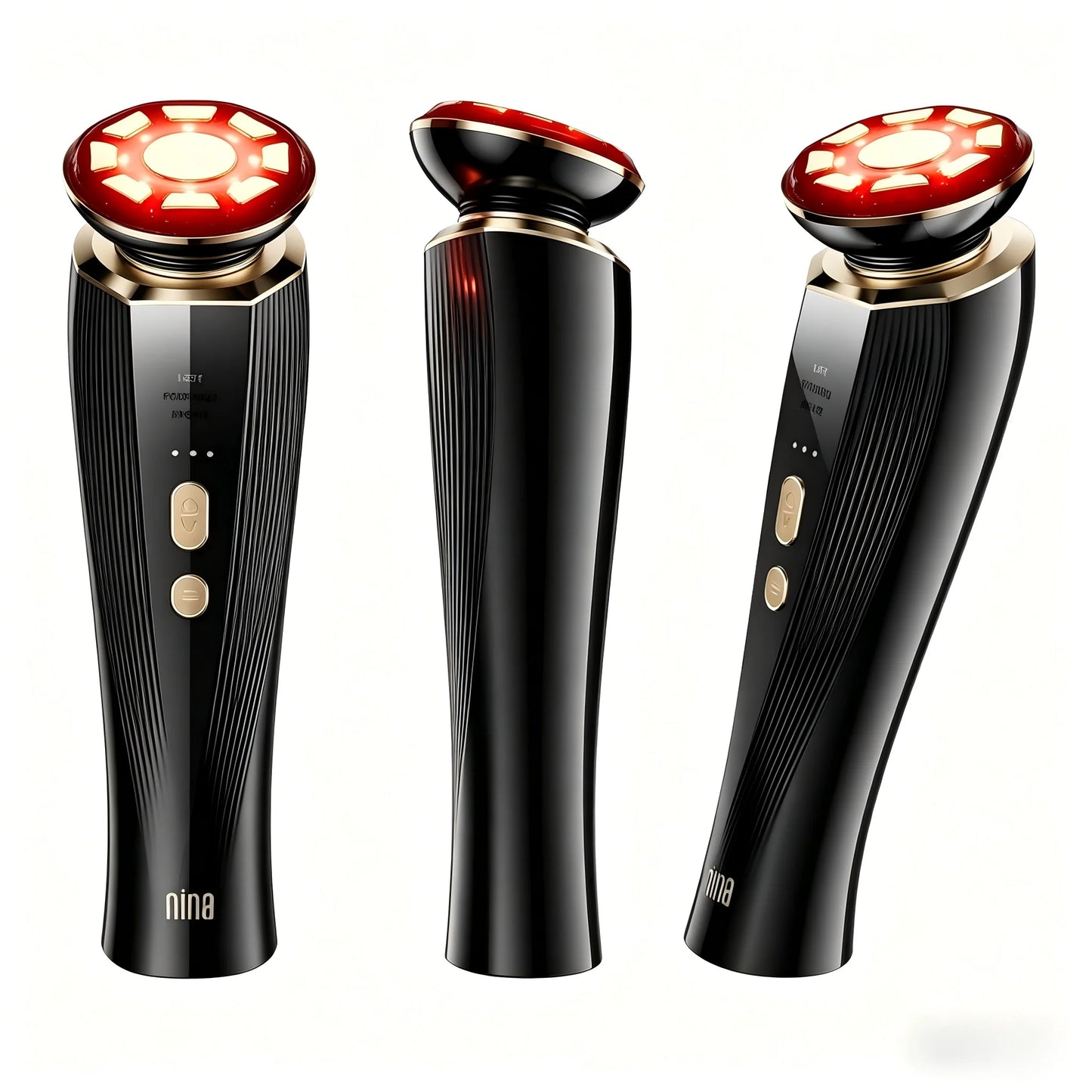 3-in-1 Red Light Therapy Facial Massager for Face & Neck, Skin Firming & Tightening Beauty Device, Face Lifting Sculpting Tool for Puffiness Care, Portable Rechargeable Skincare Massager for Women
