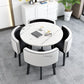 Nordic Round Dining Tables Set for Dining Room Furniture Kitchen Dining Table Set with 4 Chairs Home  Light Luxury Center Tables