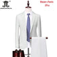 M-6XL 15 Colors ( Jacket+Vest+Pants ) Formal Business Office Men's Suits Groom Wedding Dress Party Dress Solid Color Suit
