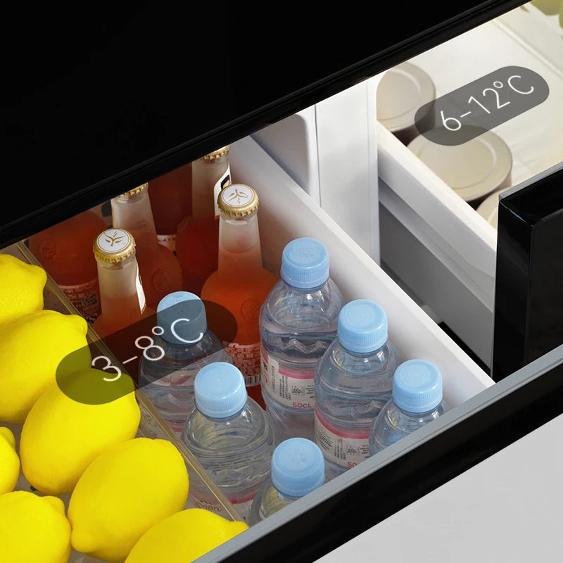 135L Smart Coffee Table Fridge Drawer Cooling Cabinet With Speakers Wireless Charger Touch Control for Home