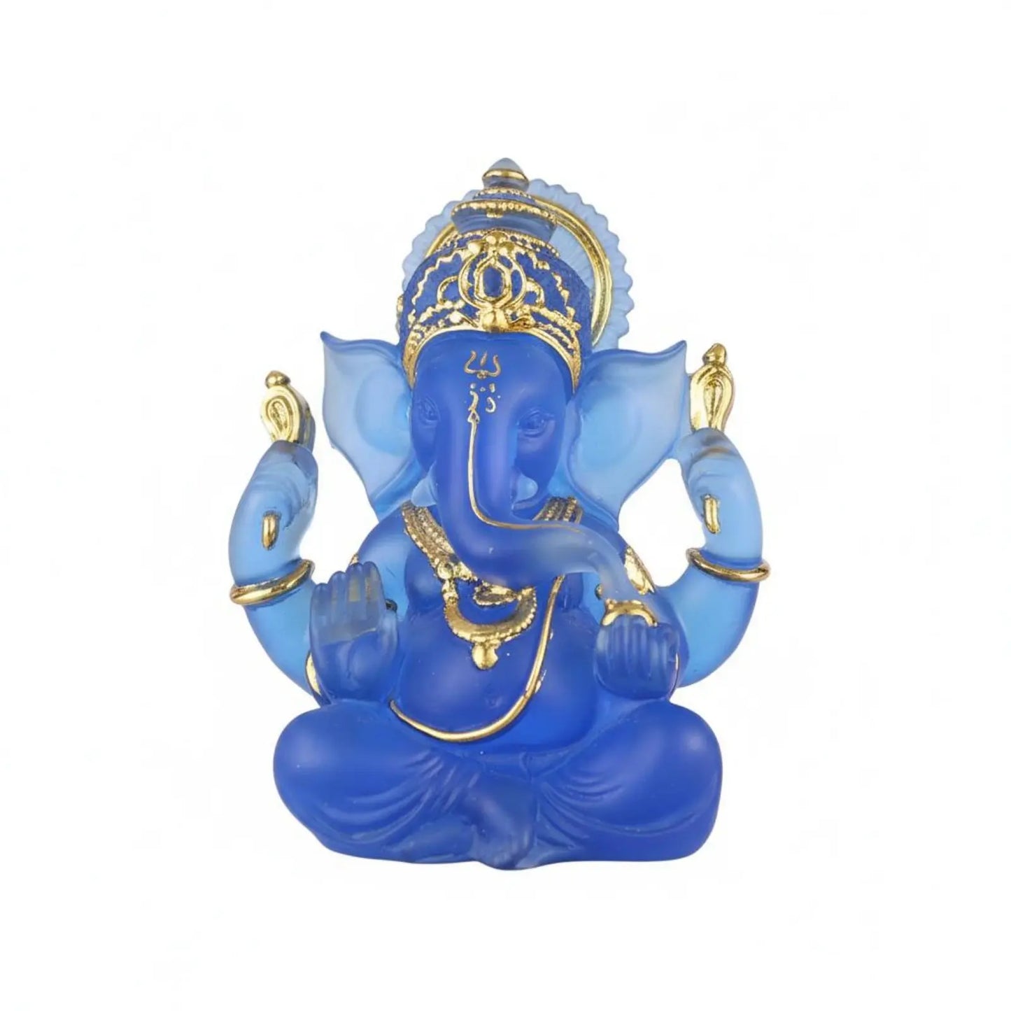 Elephant Deity Statue Statue Colored Glaze Effect Indian Elephant God Idol Resin Elephant Deity Statue Statue High-Quality