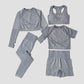 2/3/5PCS Seamless Women Yoga Set Workout Sportswear Gym Clothing Fitness Long Sleeve Crop Top High Waist Leggings Sports Suits
