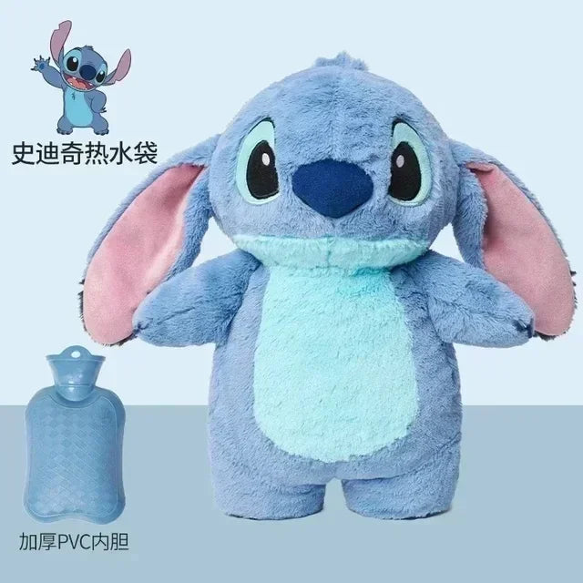 MINISO Disney Kawaii Stitch Anime Winter Extra Large  Cute Hot Water Bottle Home Water Filling Hand Warmer Holiday Gifts