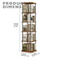 5-Tier 360° Rotating Display Book Shelf for Home Decor and Storage 3/4/5 Tier Spin Vertical Space Saver