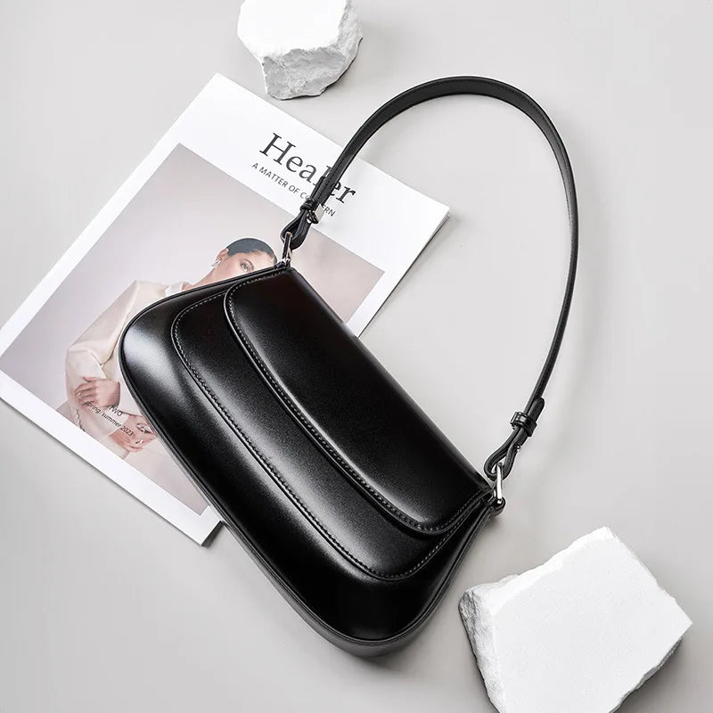 YANATARI Underarm Cowhide Genuine Leather Handbags Women Vintage Shoulder Bag Female Luxury Bags Womens High Quality 2026