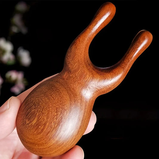 1/2pcs Eyes Facial Wood Gua Sha Tool, Natural Sandalwood Wooden Nose Guasha Massage Tools, Face Manual Meridians Massager Tool