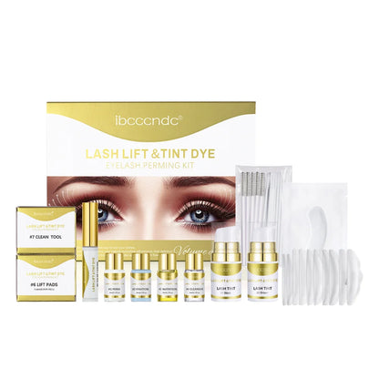Upgraded Lash Lift & Tint Kit Semi Permanent Eyelash Curling Perm Dye Set Professional Long Lasting Curl Supplies For Beauty Salon DIY Home Lash Makeup Tools