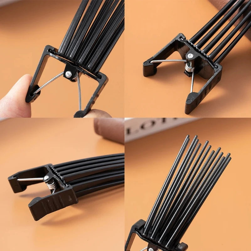 Male Female Curly Hair Styling Tool Set Fluffy Texture Comb & Hair Root Fluffy Clip Natural Curling Traceless Barber Accessories