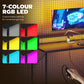 147cm Gaming Desk with Left/Right Adjustable PC Host Stand RGB LED Monitor Riser for Dual 27" Monitors Built-in Power Hub USB-C 3 Fabric Drawers Steel Frame Max 80kg Load Computer Table
