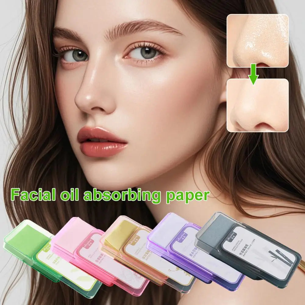 300PcsFace Oil Absorbing Paper Summer Oil Control Wipes Absorbing Sheet Oily Paper Face Cleansing Makeup Tool Face Oil Blotting