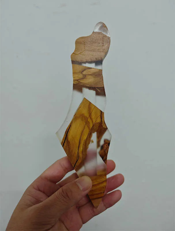 Wood Resin Mezuzah Case with Hebrew Shin Symbol Handcrafted Mezuzah Case for Door Decoration Mezuza Jewish Religious Celebration