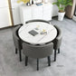 Nordic Round Dining Tables Set for Dining Room Furniture Kitchen Dining Table Set with 4 Chairs Home  Light Luxury Center Tables