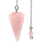Natural Stone Quartz Agates Pendant Reiki Healing Cone Amethyst Charm Pendulum Pendants For Divination Dowsing Reiki Crystals