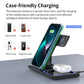 3 in 1 Wireless Charger Stand Pad Foldable Fast Charging Station Dock For iPhone 17 16 15 14 13 12 11 X 8 Apple Watch Airpods