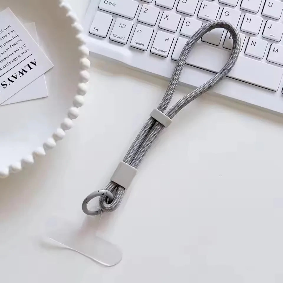 Universal Adjustable Mobile Phone Lanyard Short Wrist Strap with Self-locking Anti-drop Design Durable Polyester Phone Strap