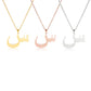 EUEAVAN Arabic Letter Pendant Necklace for Women Men Stainless Steel Arab Initial Alphabet Necklaces Lucky Amulet Muslim Jewelry