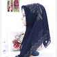 Muslim Square Scarf Women Fashion Rhinestone Hijab Arab Headwrap Turban Headband Pearl Chiffon Islamic Headscarf  Free Pin