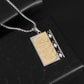 Arabic Ayatul Kursi Stainless Steel Quran Necklace Rectangle Pendant Islamic Jewelry Amulet Muslim Friends Gift