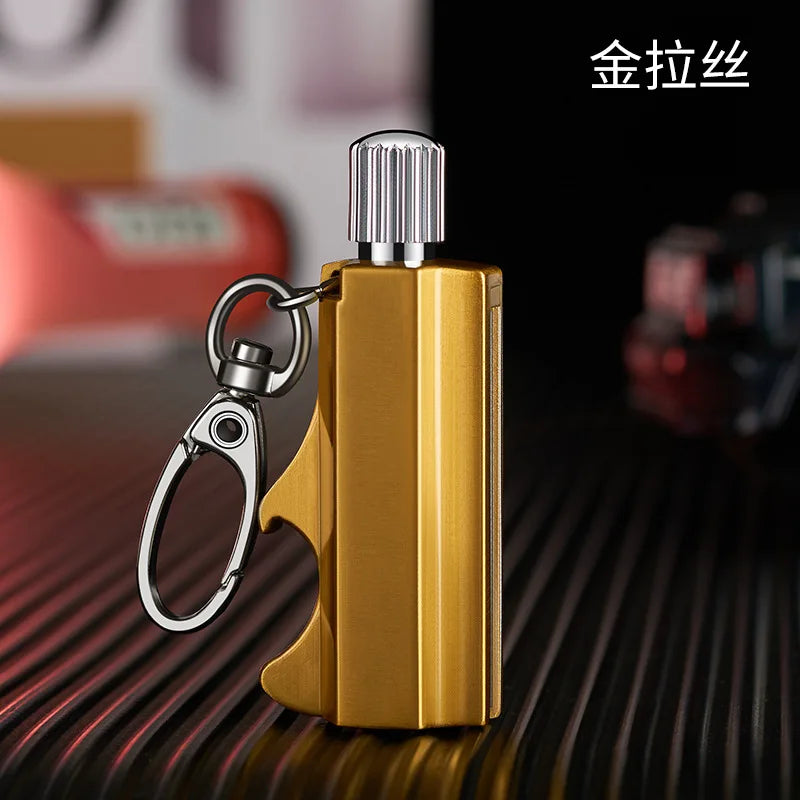 New Multifunctional Match Coal Oil Lighter Outdoor Waterproof Portable Wine Open Keychain Men Smoking Accessories Gifts