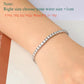 Smyoue 2-6.5mm Real Moissanite Tennis Bracelet for Women Christmas Gift Platinum Plated 100% 925 Sterling Silver Wedding Jewelry