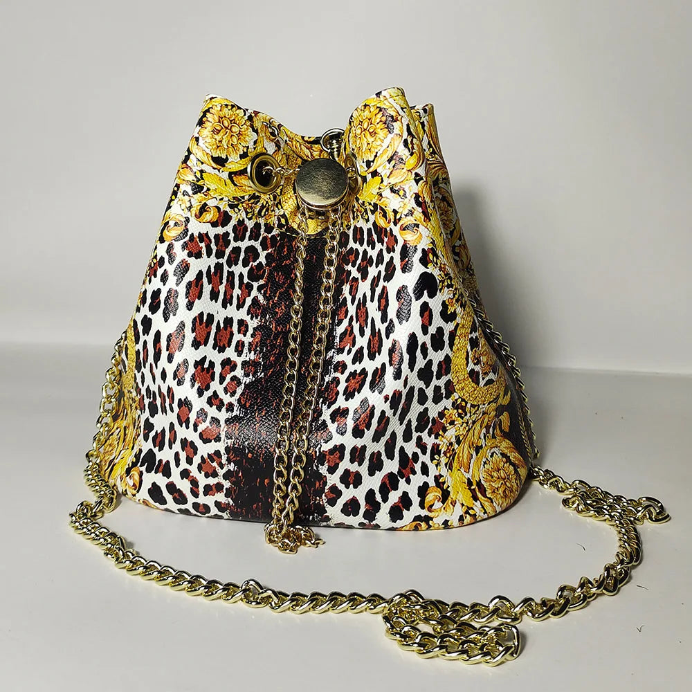 Bucket bag 2024 new casual large-capacity crossbody bag luxury chain shoulder bag women's bag