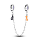 Silver Clasp 925 Sterling Silver CZ Pave Clip Charms Daisy Beads Stopper Safety Chain Fit Original Bangle Bracelet Jewelry Clips