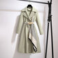 Women's Long Coat Spring Autumn Loose Fashionable Slimming Large Size Casual Outerwear Elegant Lady Jacket Trendy