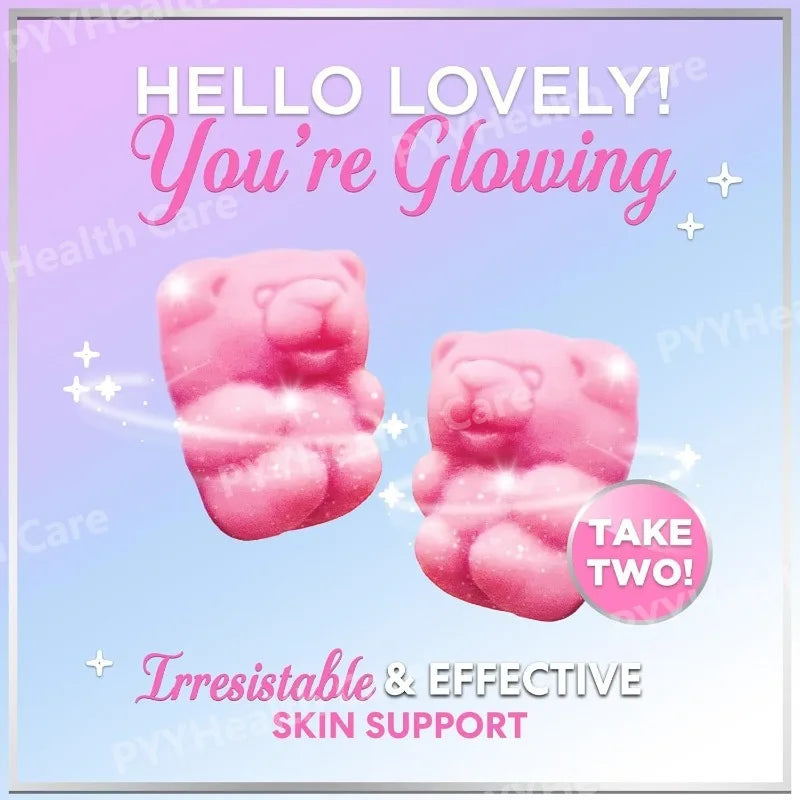 Hair Vitamin Gummies for Women with Biotin Vitamin C, E, Zinc Berry Flavor Supplement for Hair Growth and Nail Care