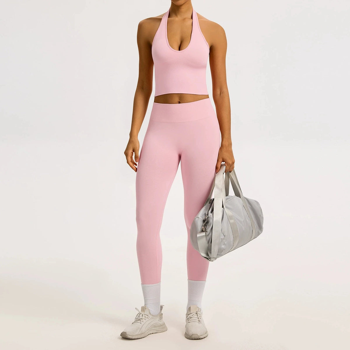 2/3PCS Yoga Set Women Gym Long Sleeve Sports Suits Fitness Bra Crop Top Workout Clothes Female Solid Seamless Legging Sportswear