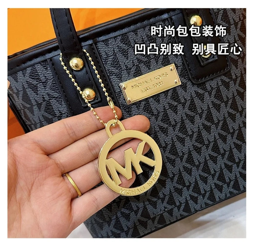Michael Kors Ladies' one shoulder crossbody bag, fashionable and casual MK classic print, girls' mini bag, travel handbag