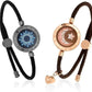 TOTWOO Long Distance Touch Bracelets for Couples ,Light up&Vibration Relationship Gifts for Lovers Smart Jewelry Love Bracelets